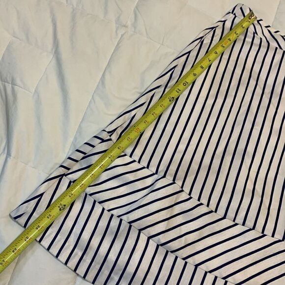 BANANA REPUBLIC, skirt, size 8 tall, white with blue stripes - Picture 7 of 11